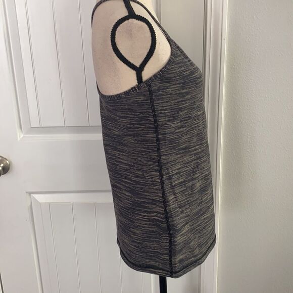 Lululemon Power Y Tank Gray Tan Straps Size 10 - Picture 6 of 11
